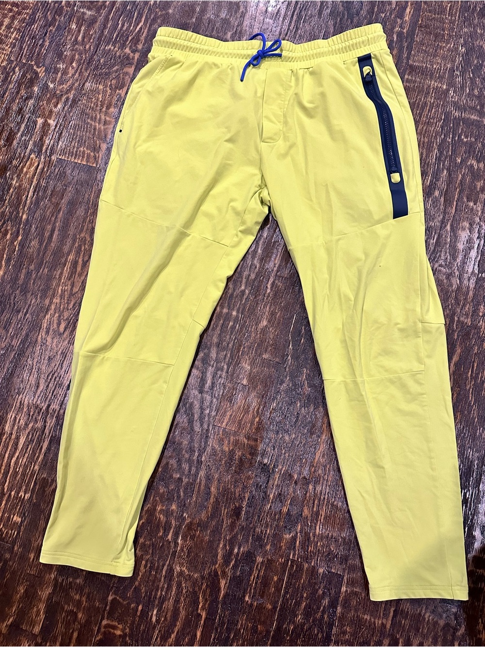 Greyson sequoia yellow Jogger Pants with blackZip Accent
